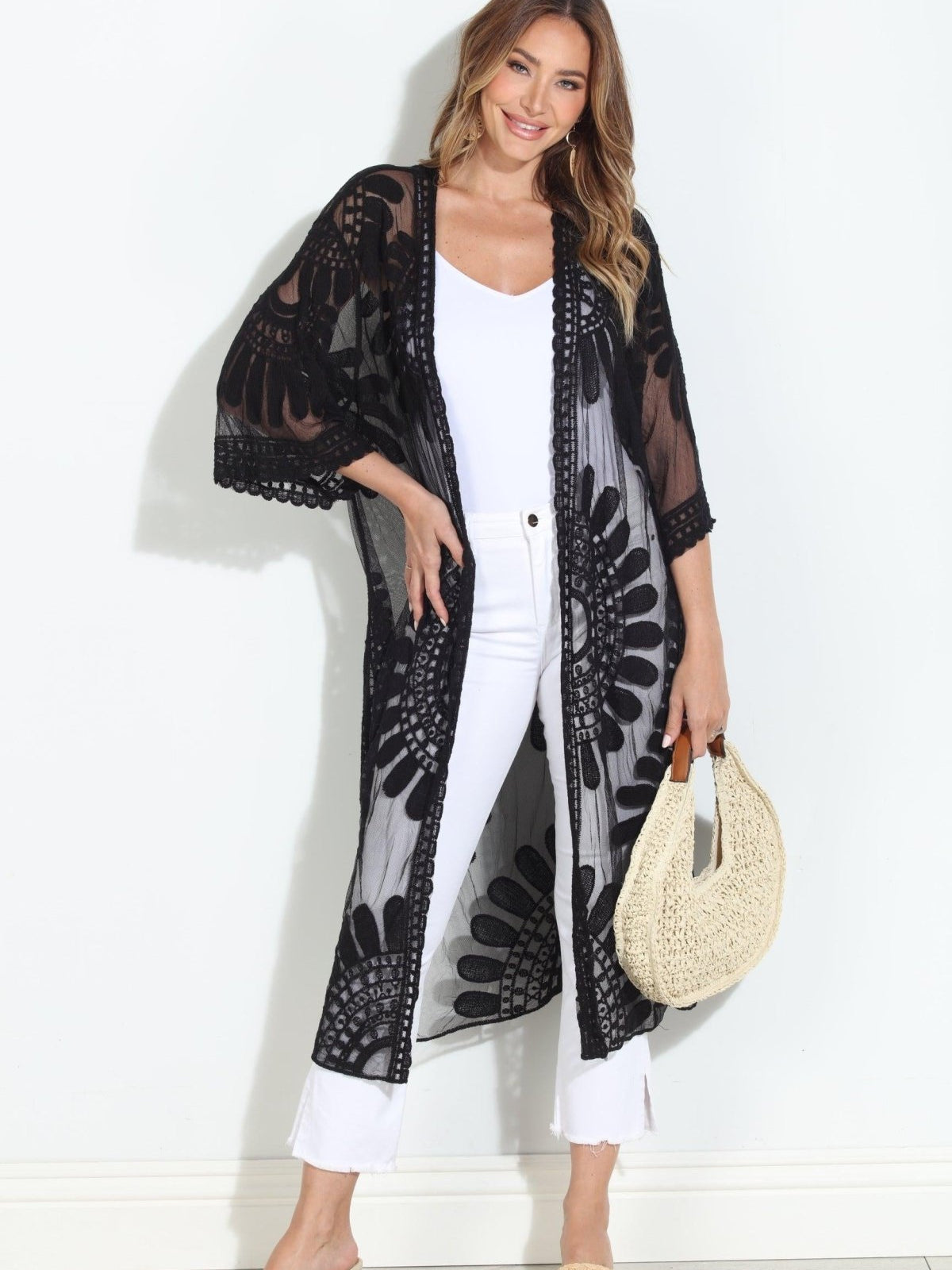 Moon Flower Lace Duster-BEST SELLER