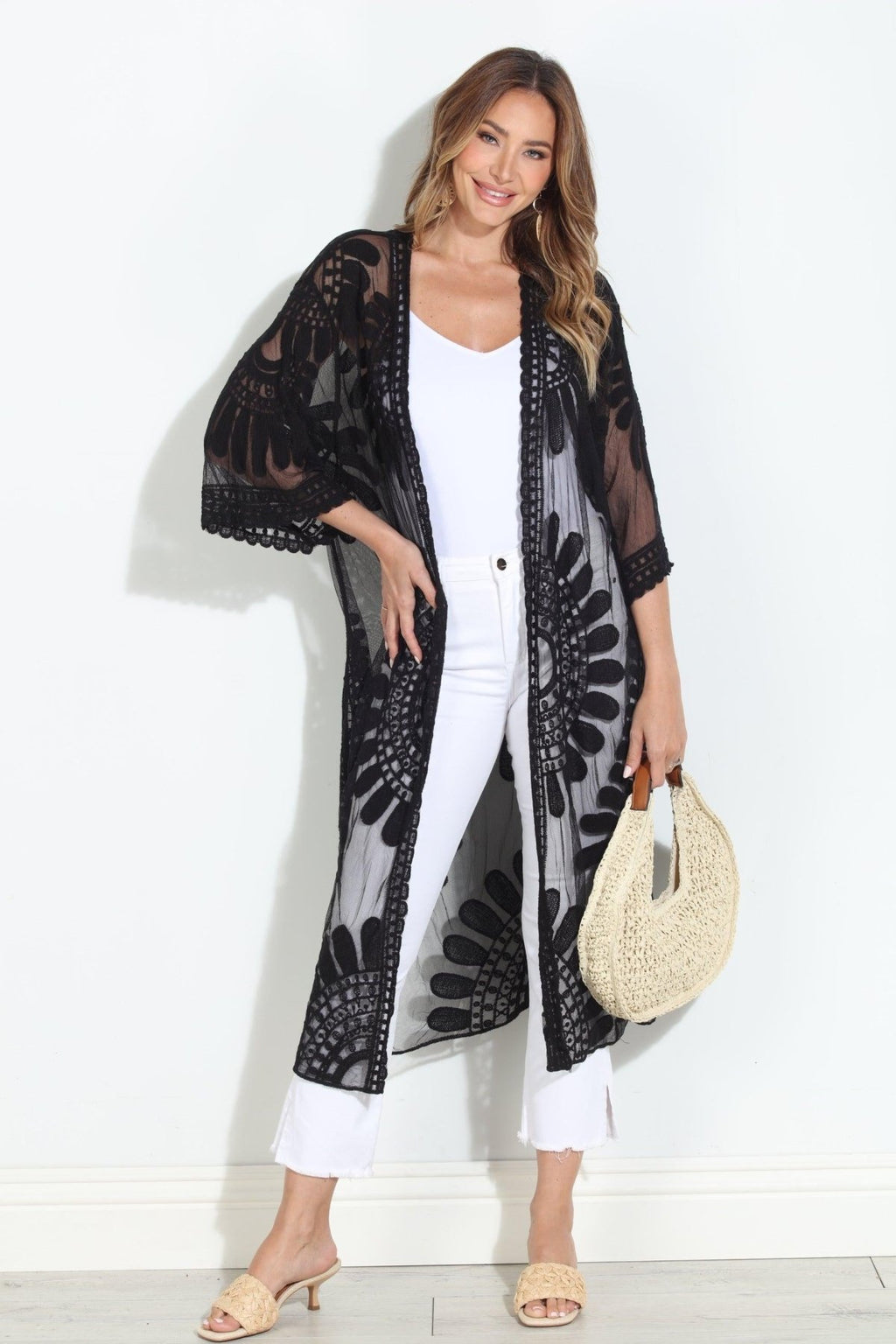 Moon Flower Lace Duster-BEST SELLER