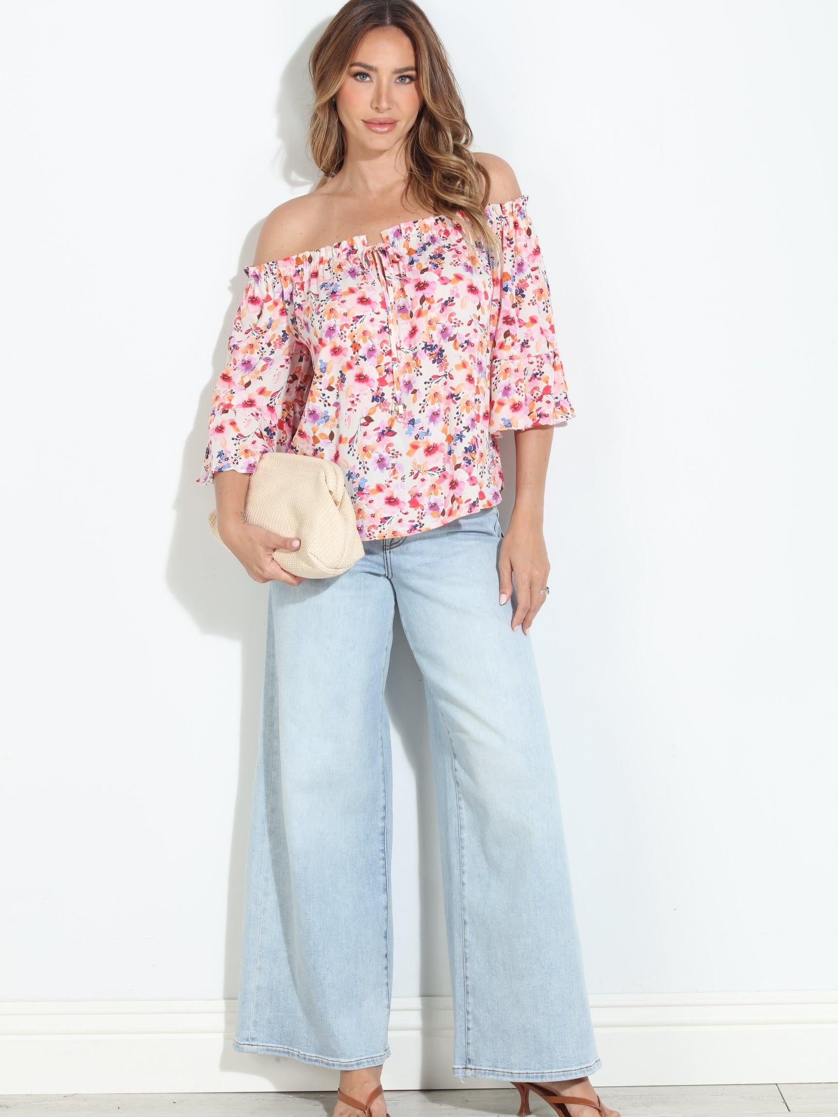 Amelia OTS Ruffle Top-BEST SELLER