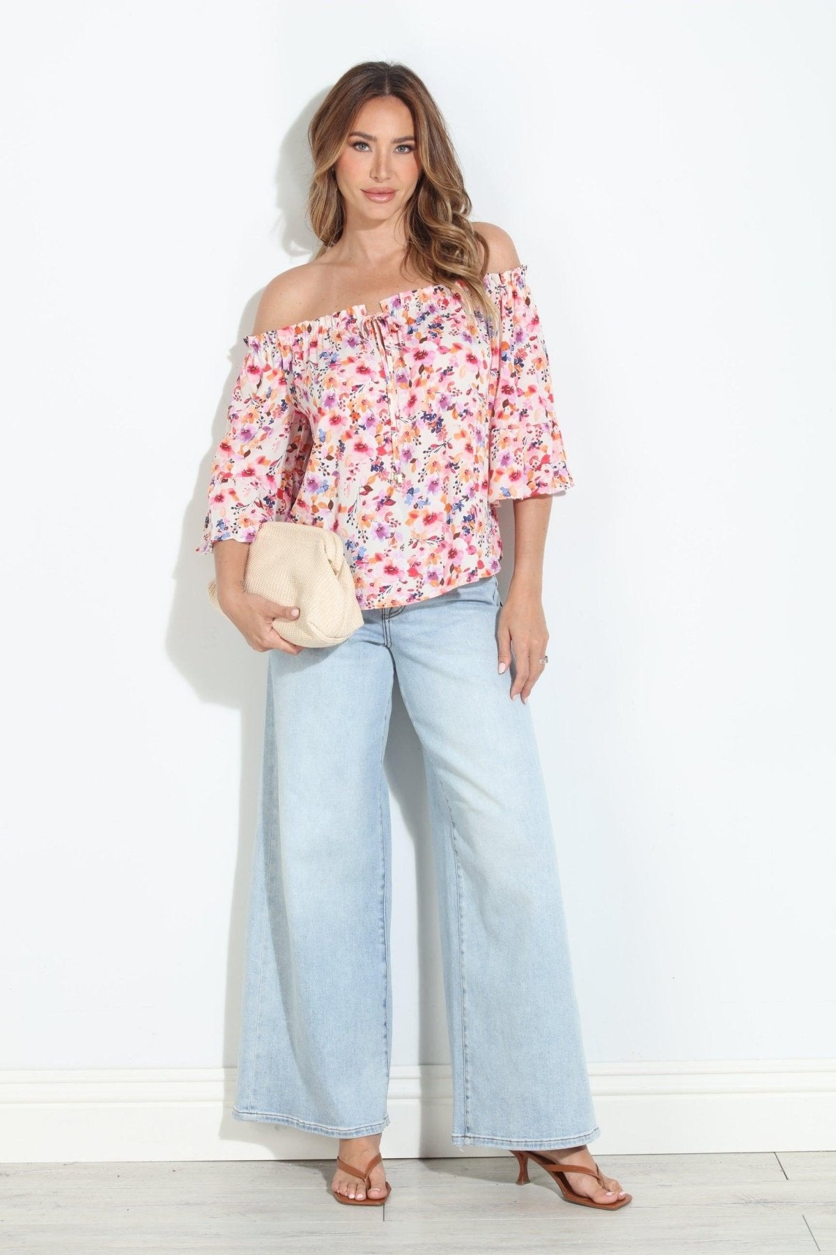 Amelia OTS Ruffle Top-BEST SELLER