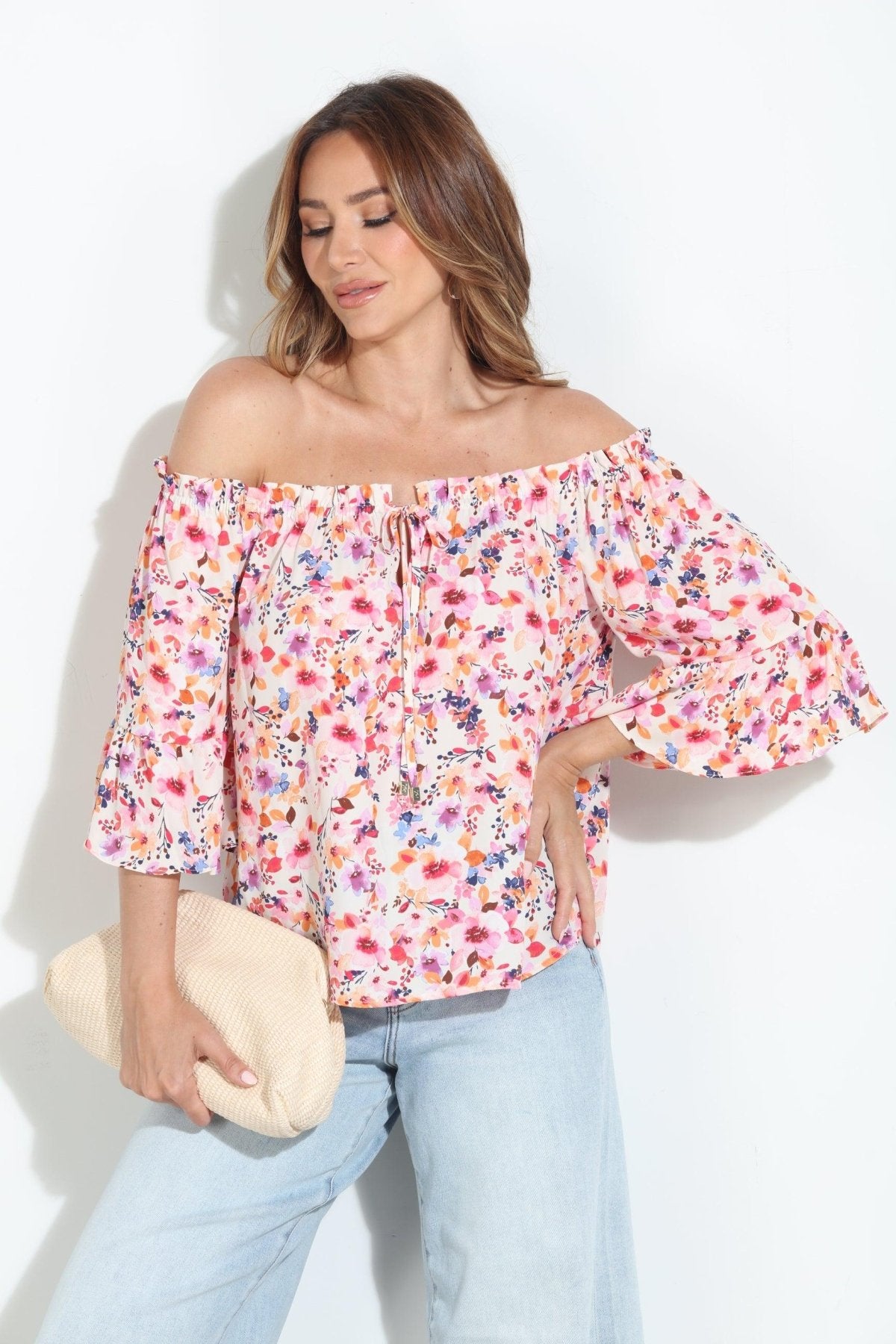 Amelia OTS Ruffle Top-BEST SELLER
