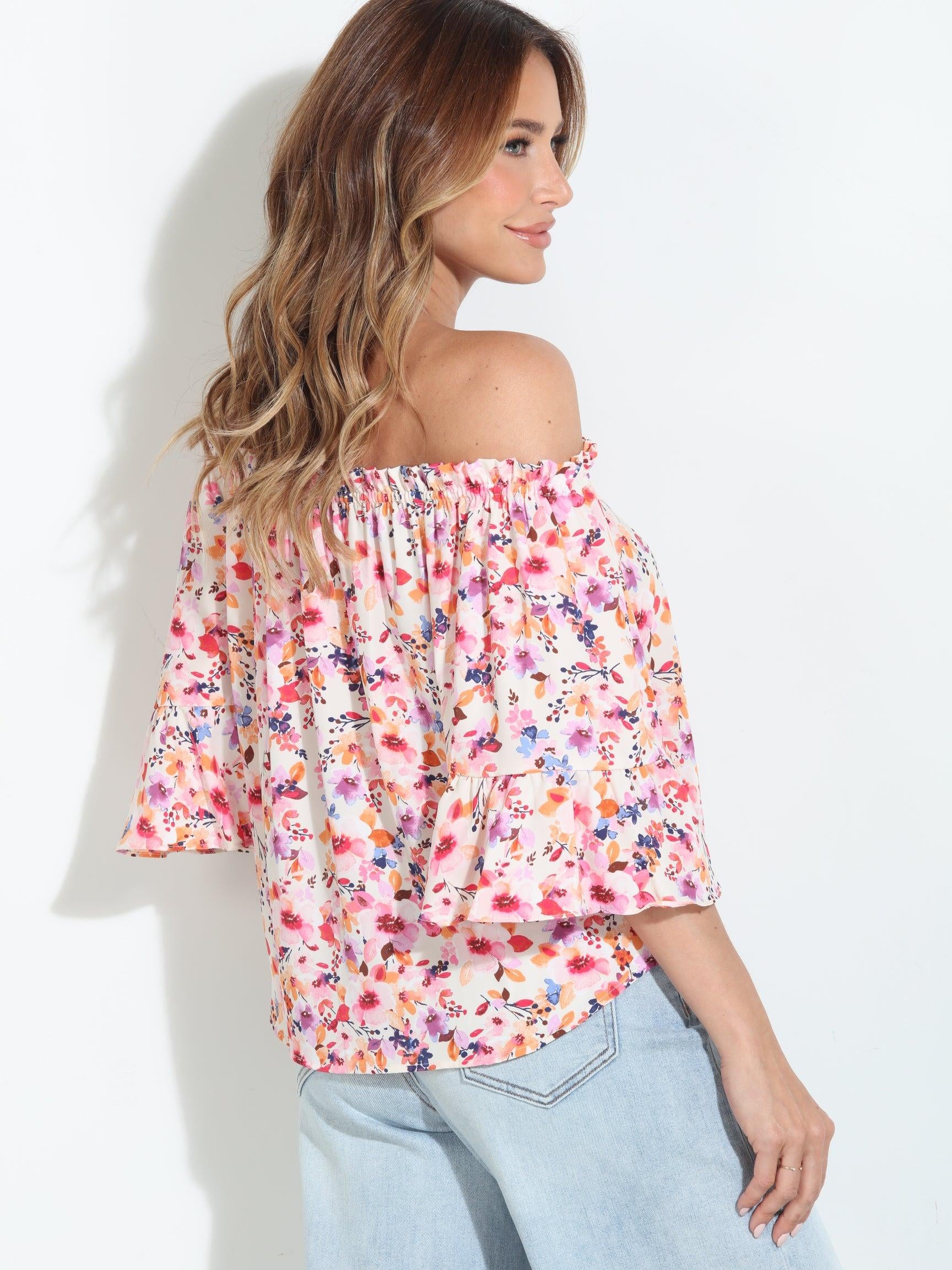 Amelia OTS Ruffle Top-BEST SELLER