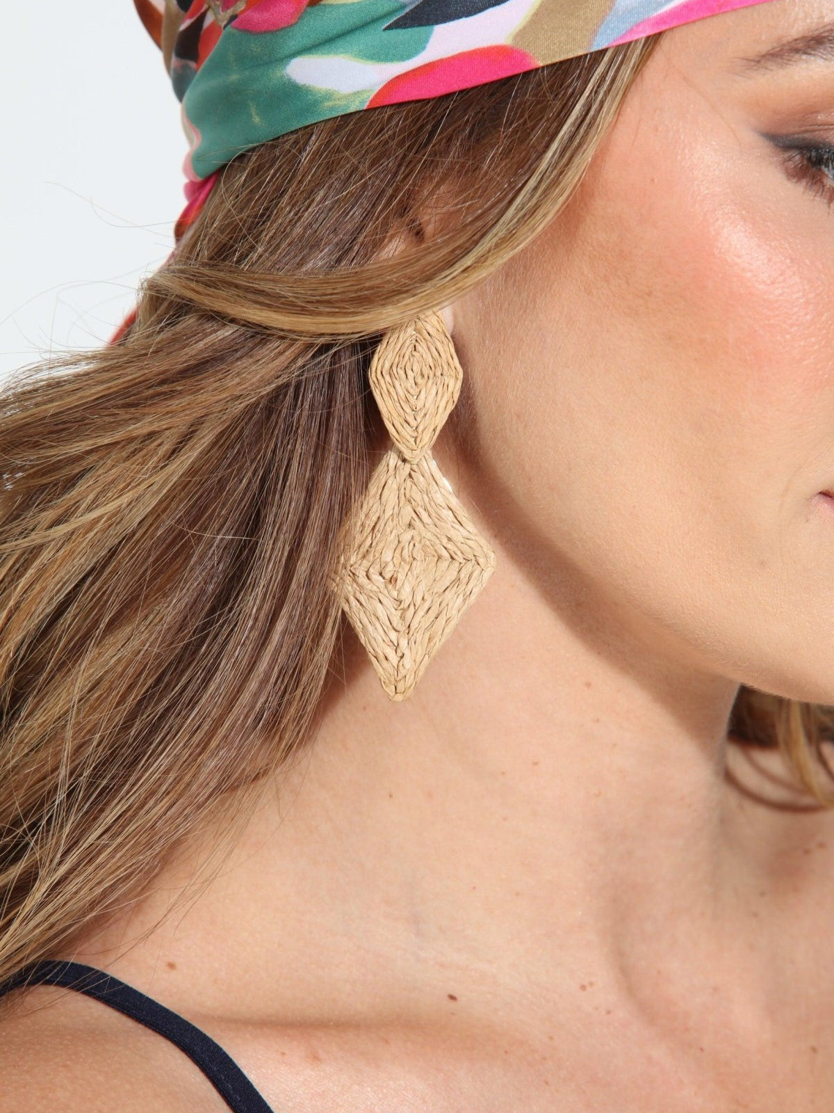 Holbox Raffia Statement Earrings