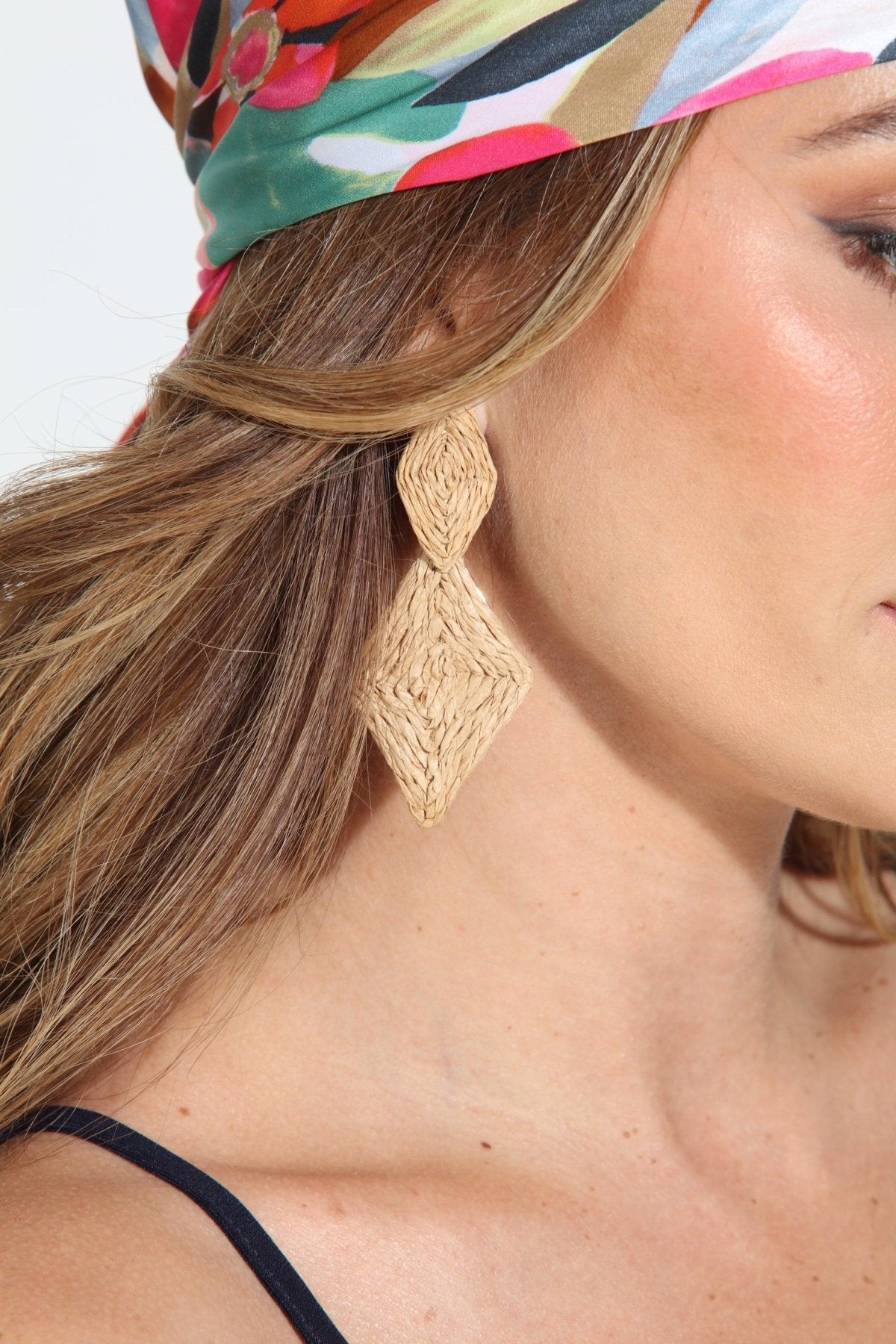 Holbox Raffia Statement Earrings