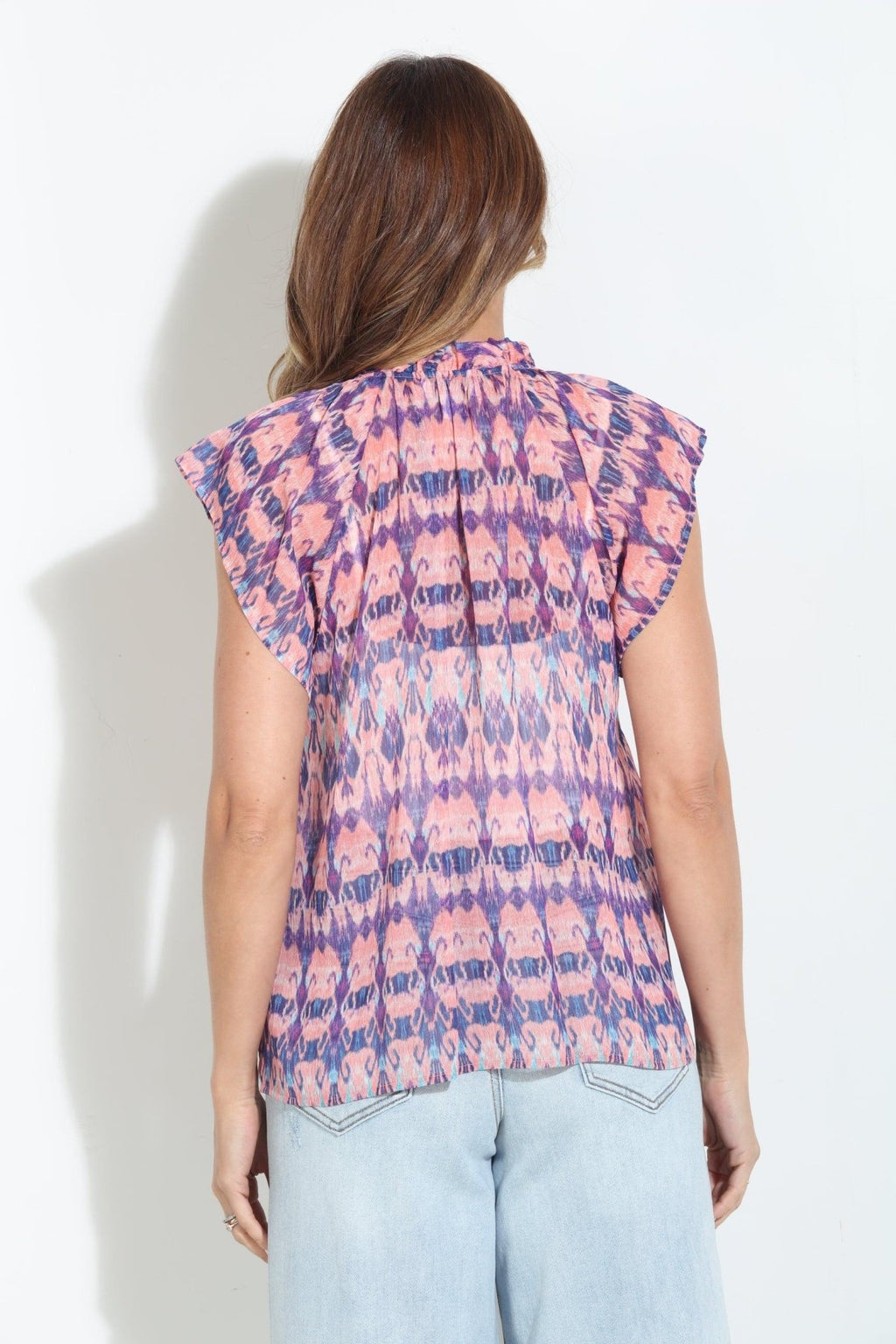 Franca Ruffle Sleeve Blouse-FINAL SALE