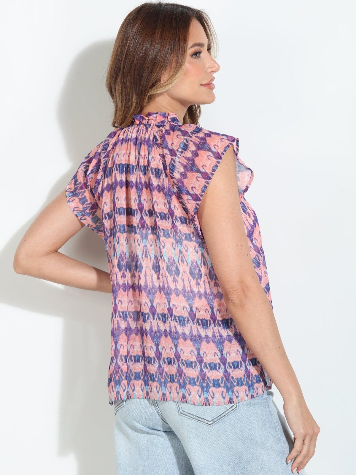 Franca Ruffle Sleeve Blouse