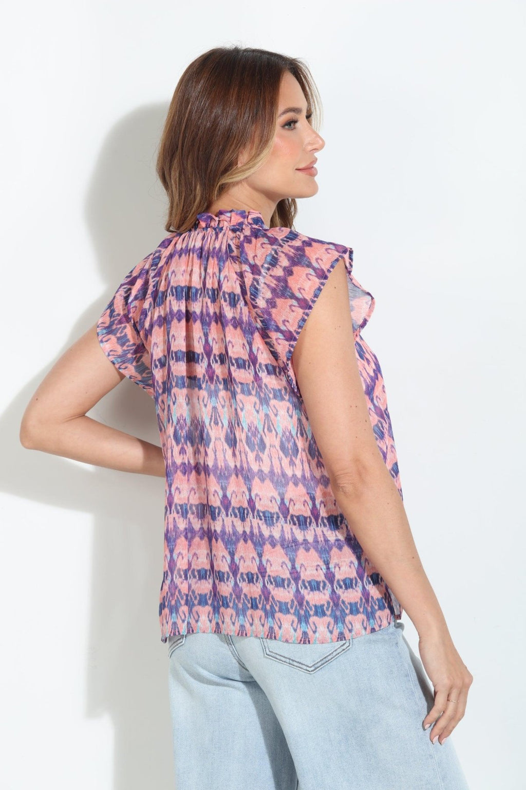 Franca Ruffle Sleeve Blouse-FINAL SALE