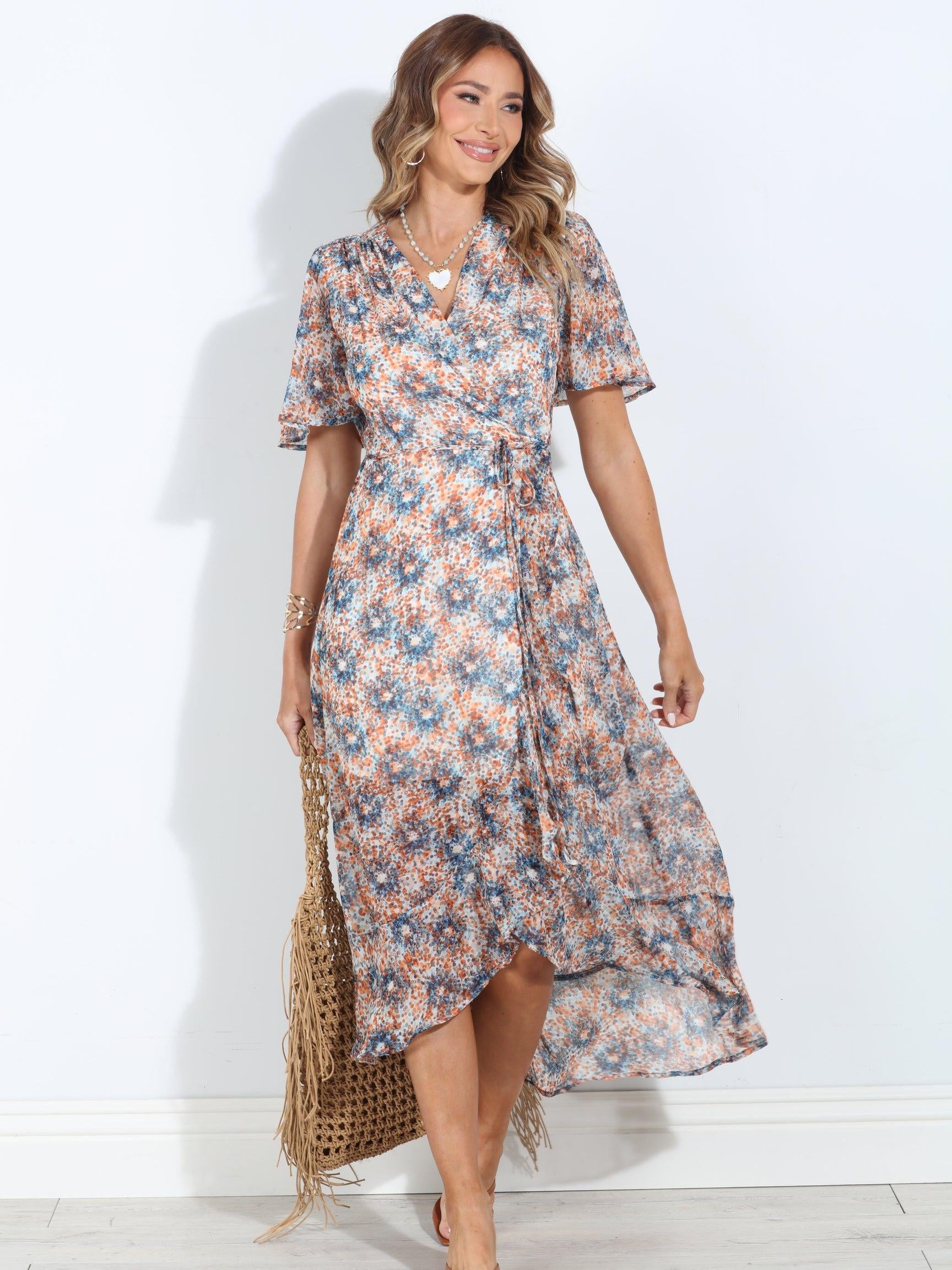 Serina Chiffon Wrap Dress