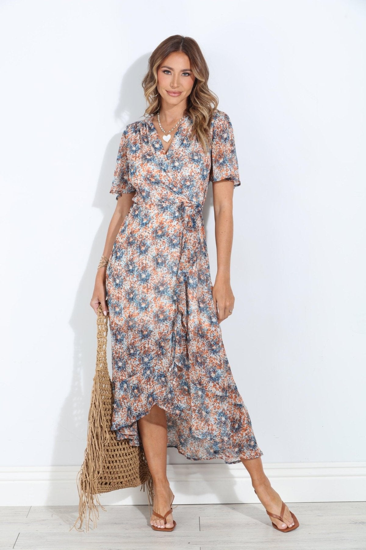 Serina Chiffon Wrap Dress XS