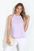 Lavender Hi-Neck Stretch Tank-BEST SELLER