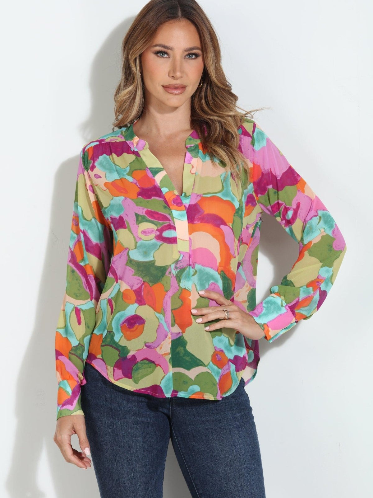 Malga Sheer Chiffon Blouse-FINAL SALE