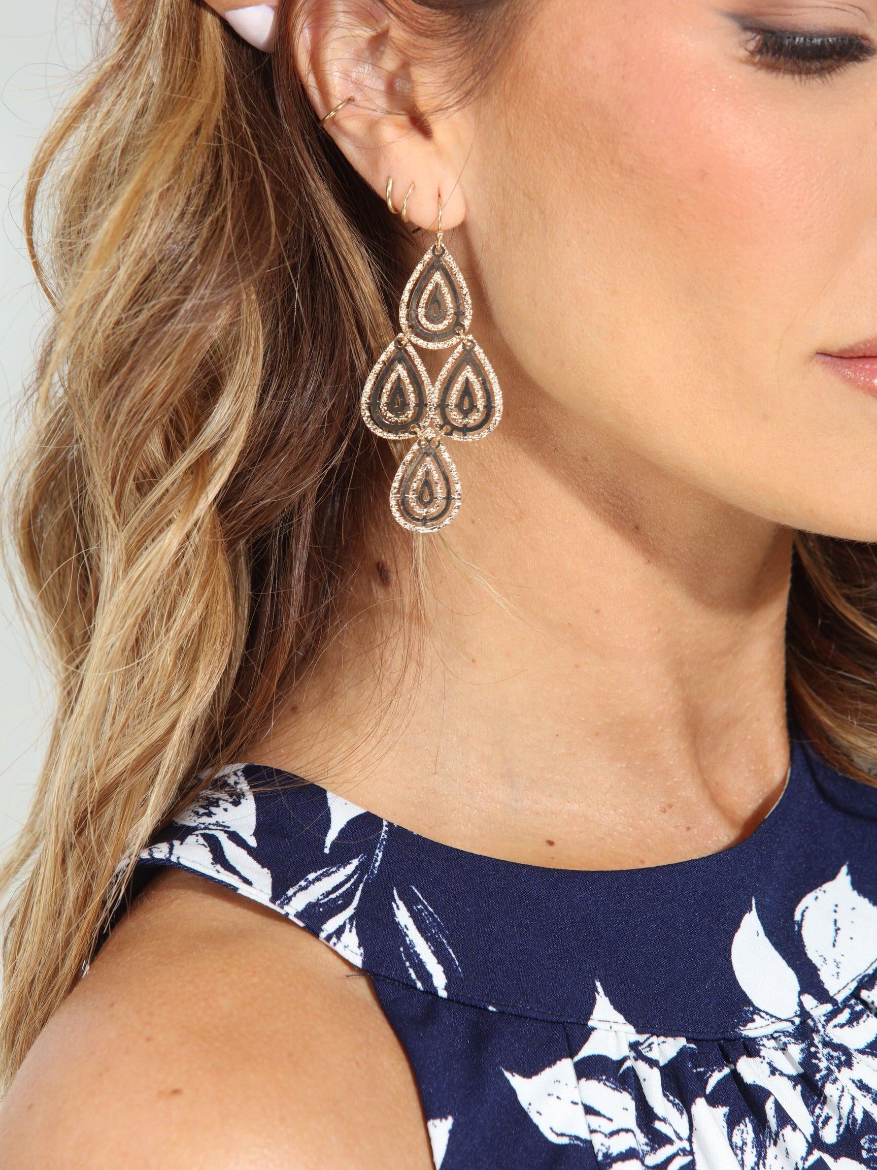 Kelli Geo Dangle Earrings-BEST SELLER