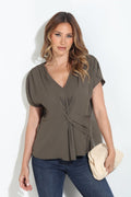 Olive Politan Woven Twist Top-FINAL SALE