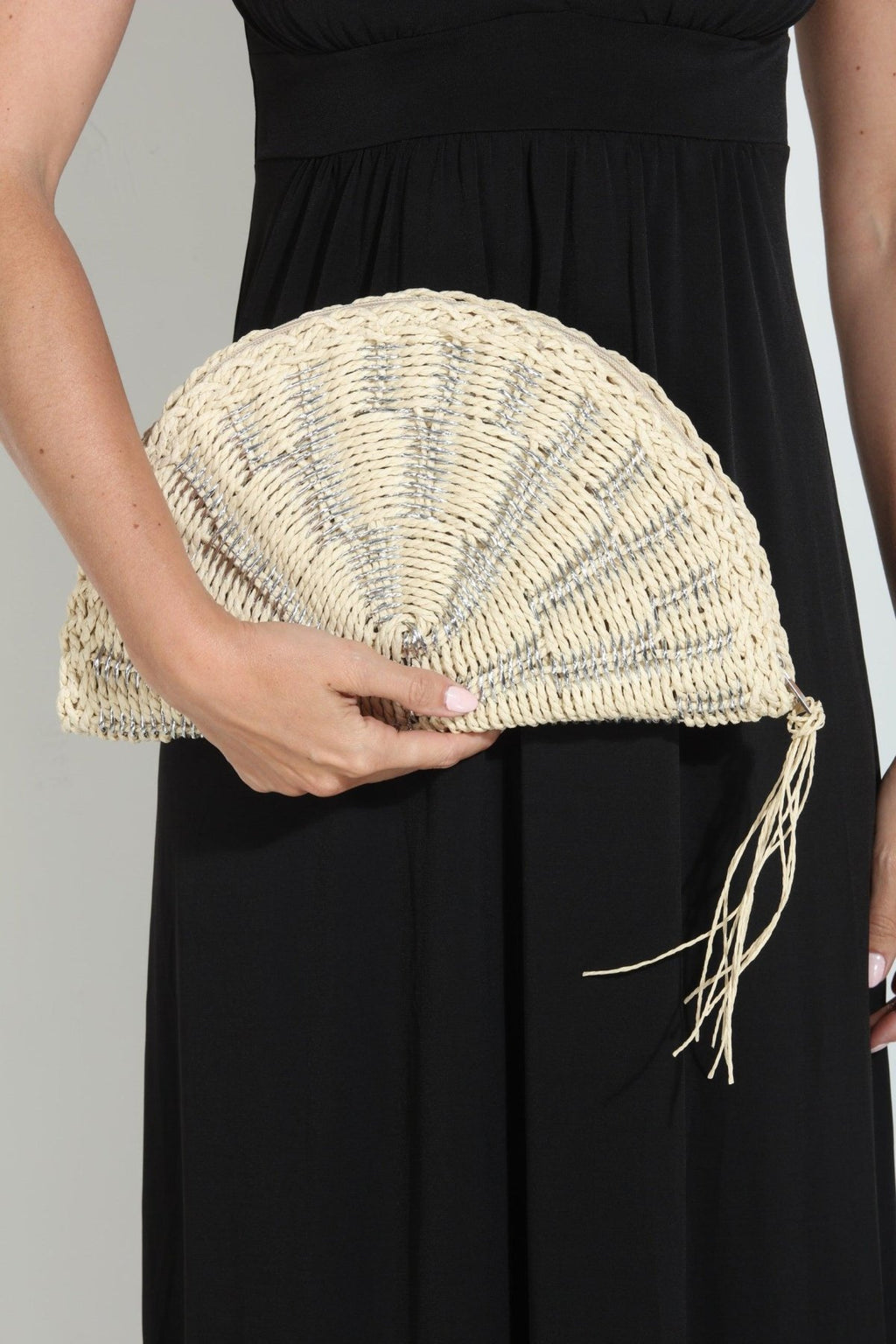 Bridget Woven Straw Clutch