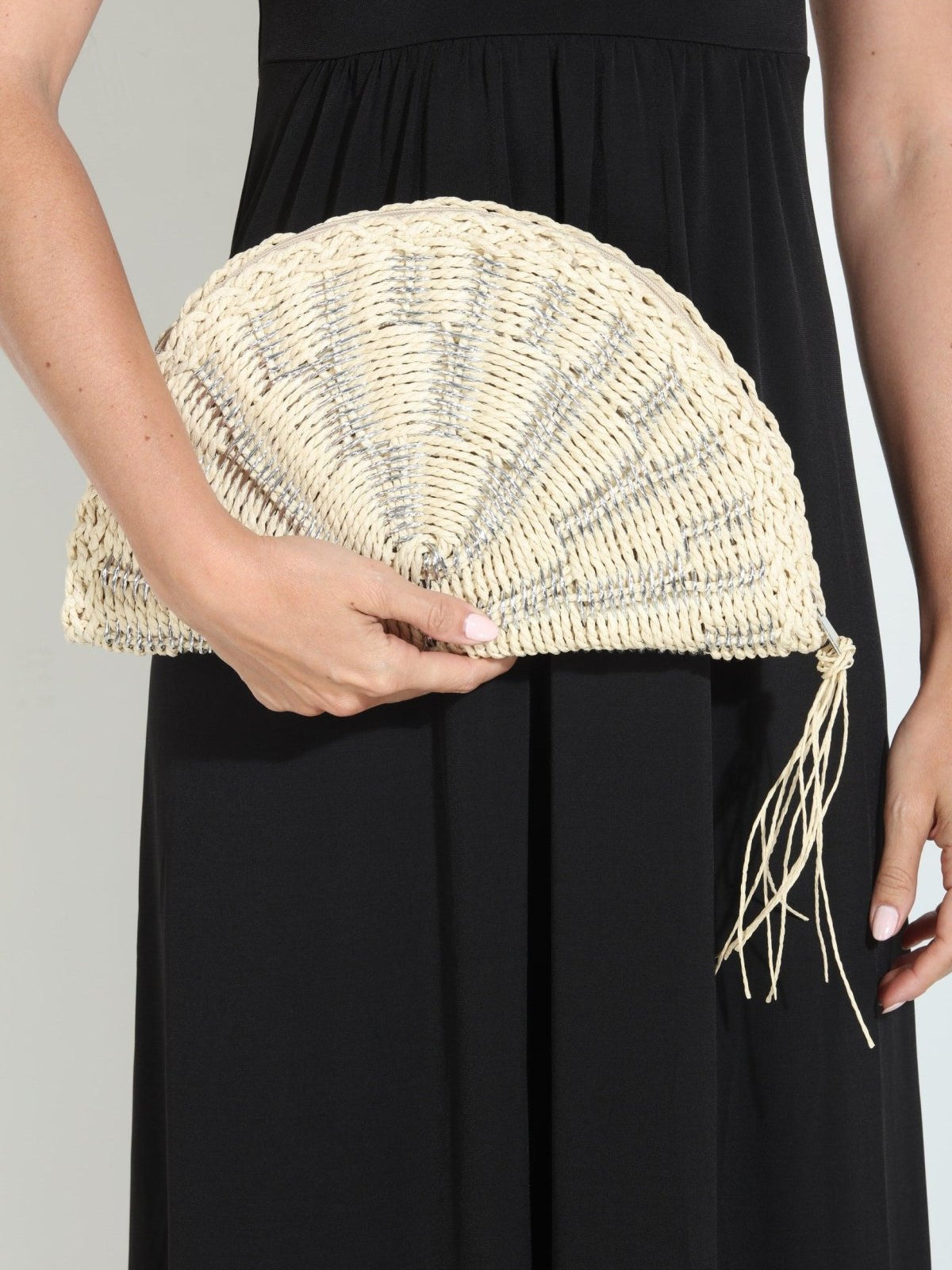 Bridget Woven Straw Clutch