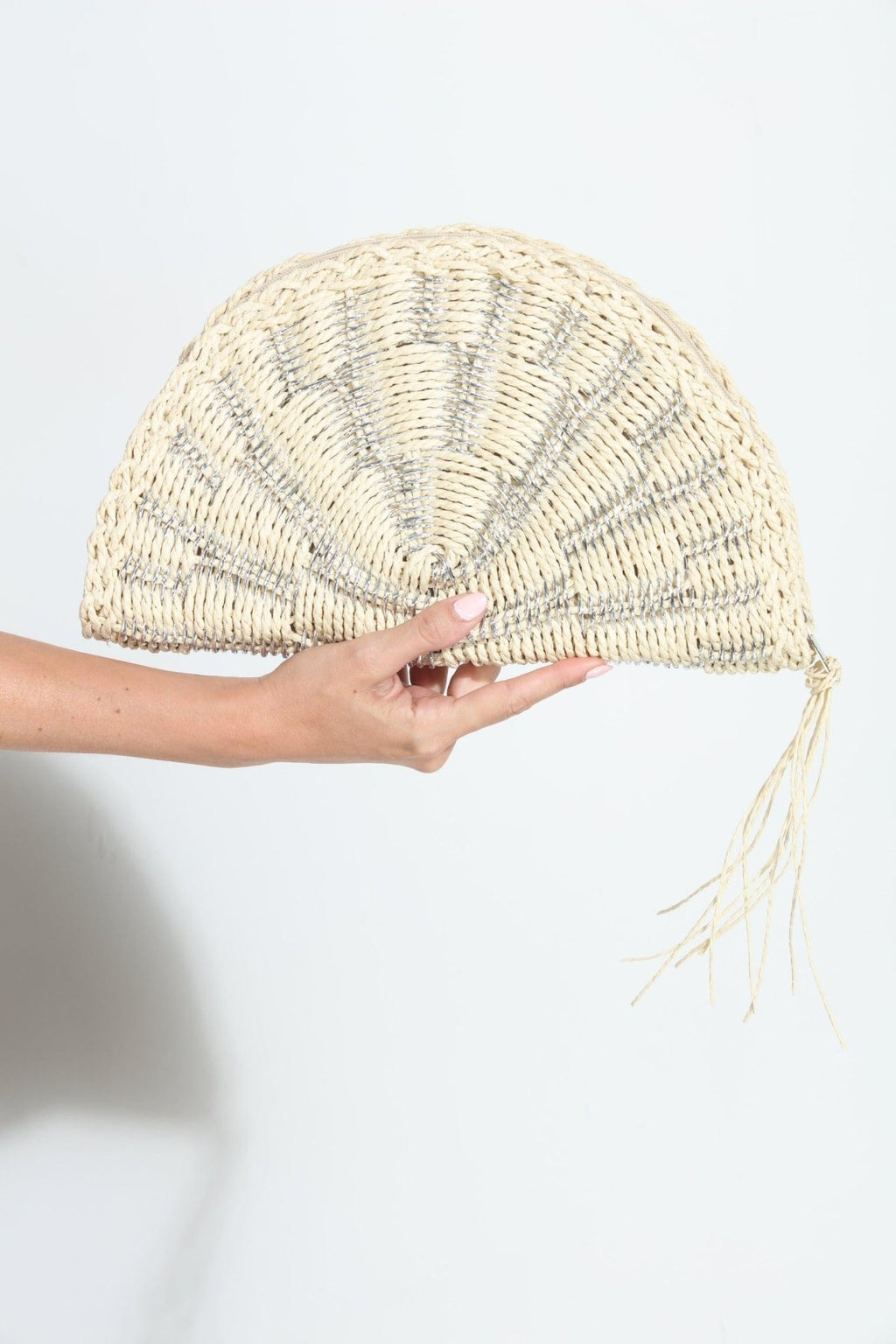 Bridget Woven Straw Clutch