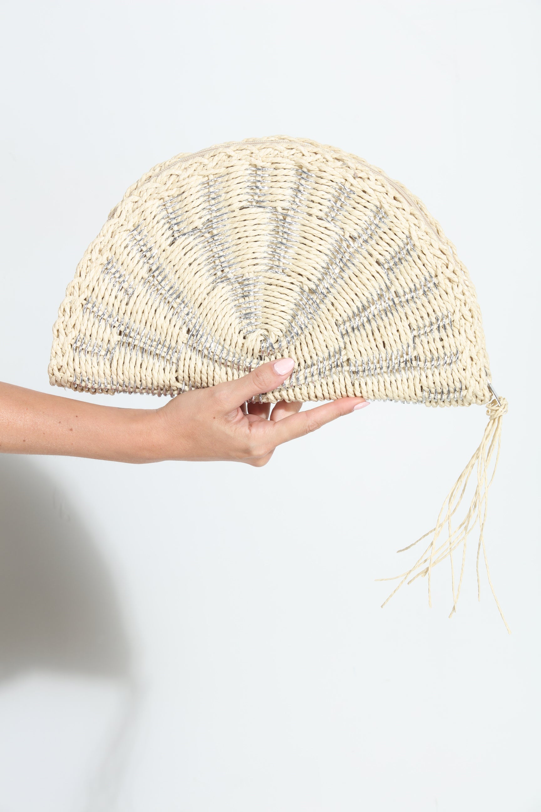 Bridget Woven Straw Clutch