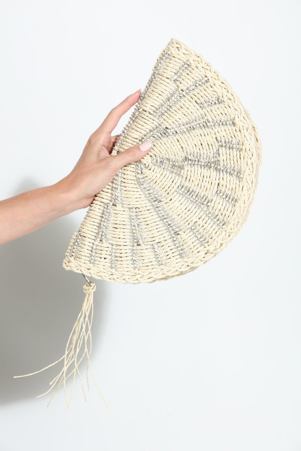 Bridget Woven Straw Clutch