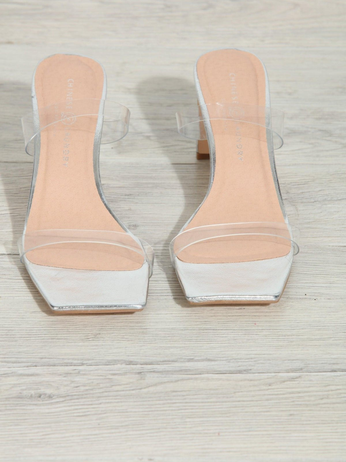 Chinese Laundry- Yaya Silver Heeled Sandals