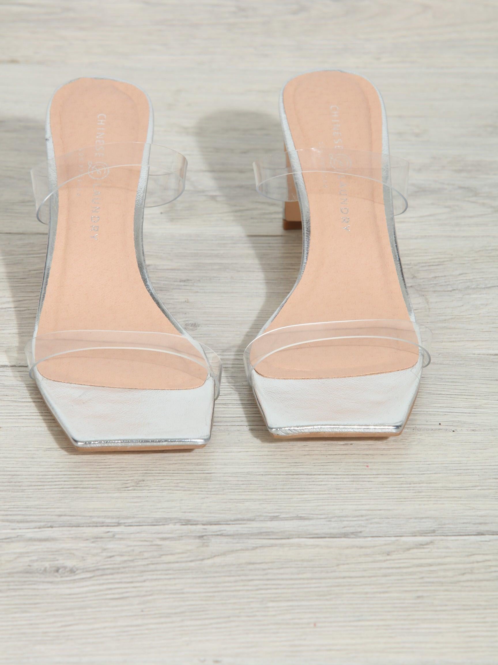 Chinese Laundry- Yaya Silver Heeled Sandals