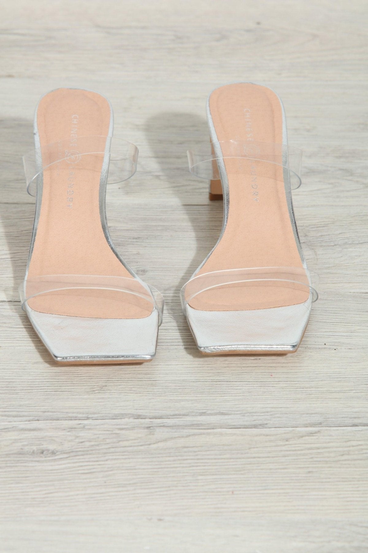 Chinese Laundry- Yaya Silver Heeled Sandals