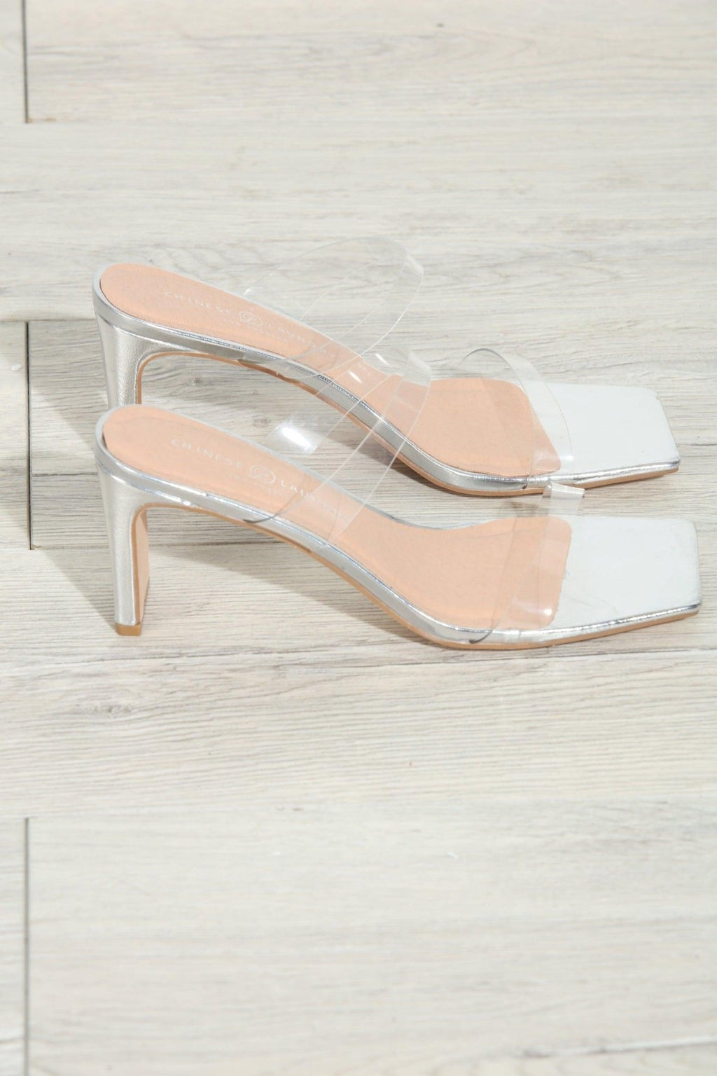 Chinese Laundry- Yaya Silver Heeled Sandals