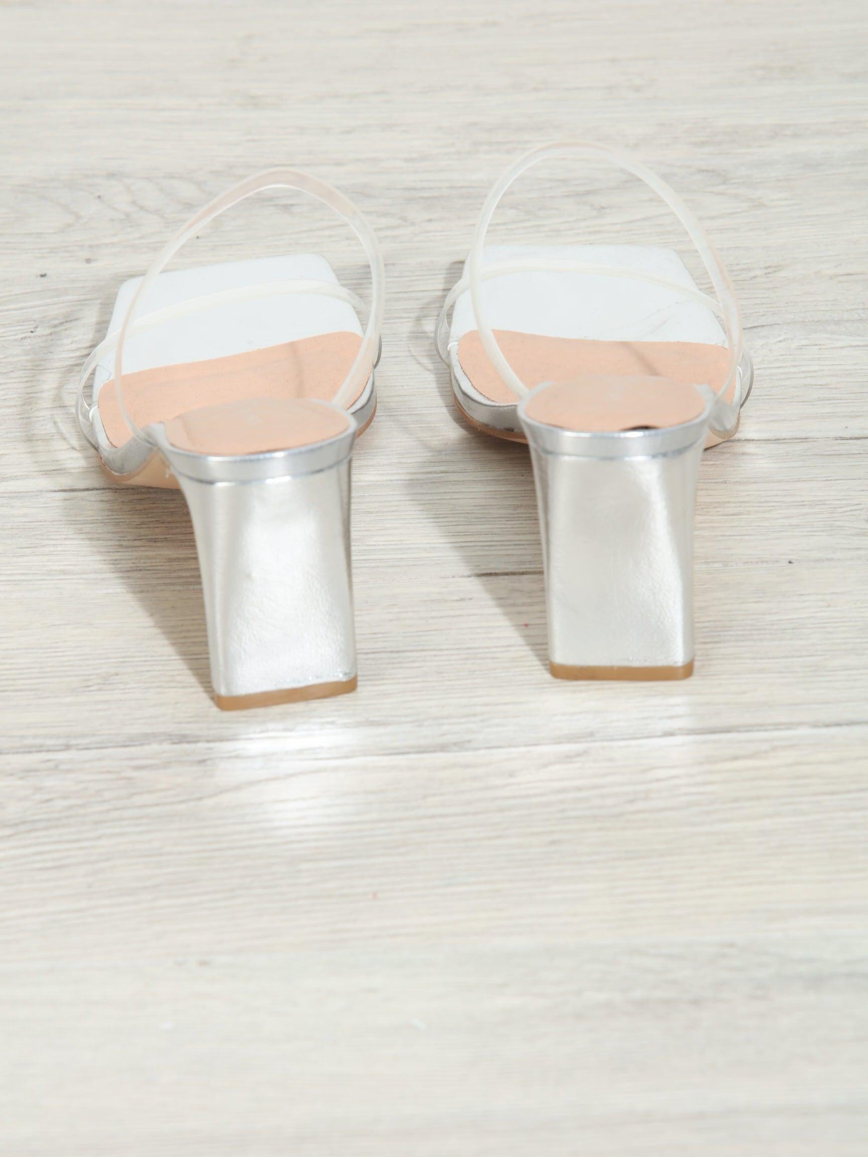 Chinese Laundry- Yaya Silver Heeled Sandals