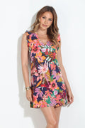 Winslowe Ruffle Stretch V-Neck Dress-FINAL SALE