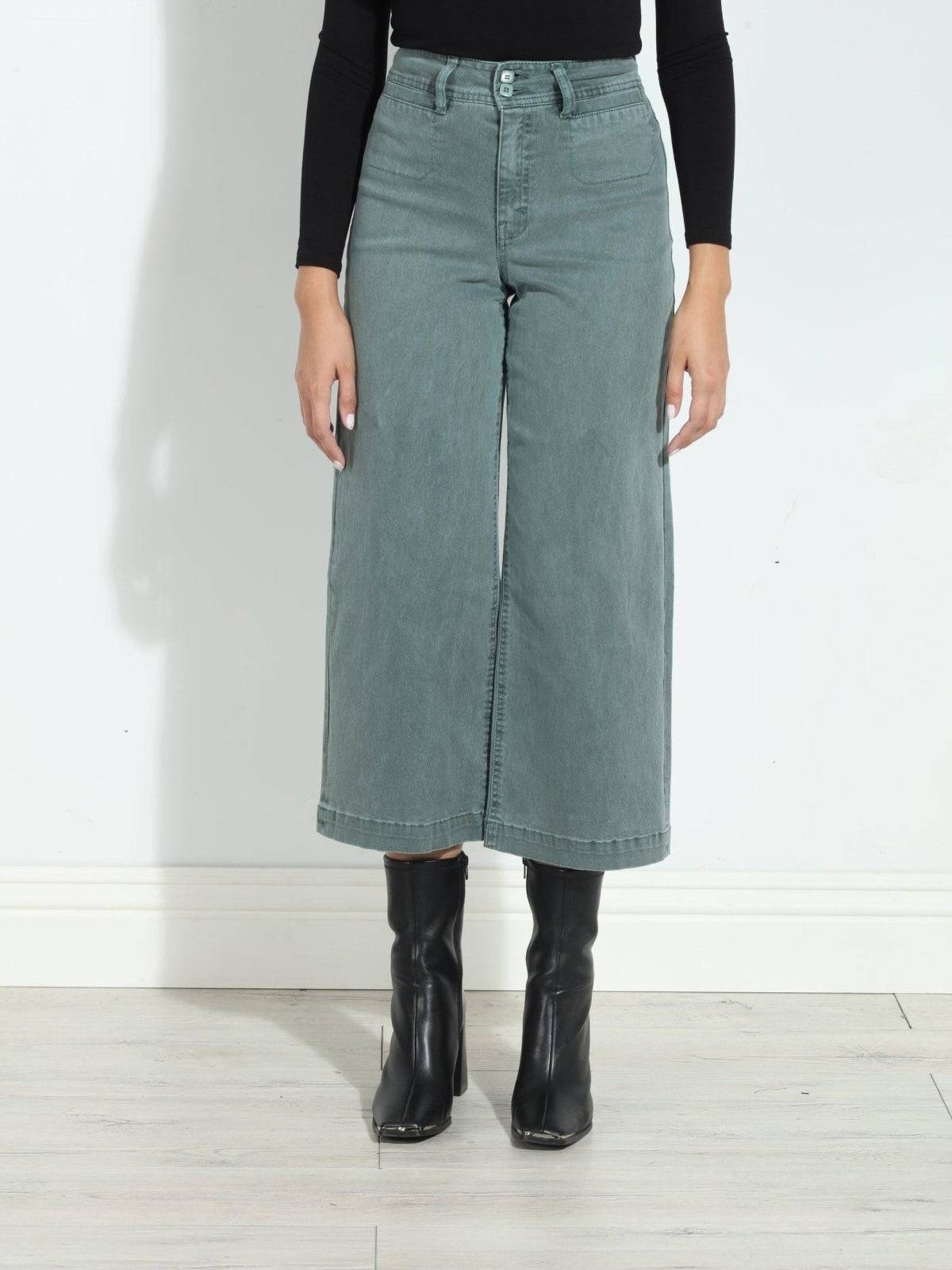 Unpublished Gemma Cropped  Pant- Seawater- FINAL SALE