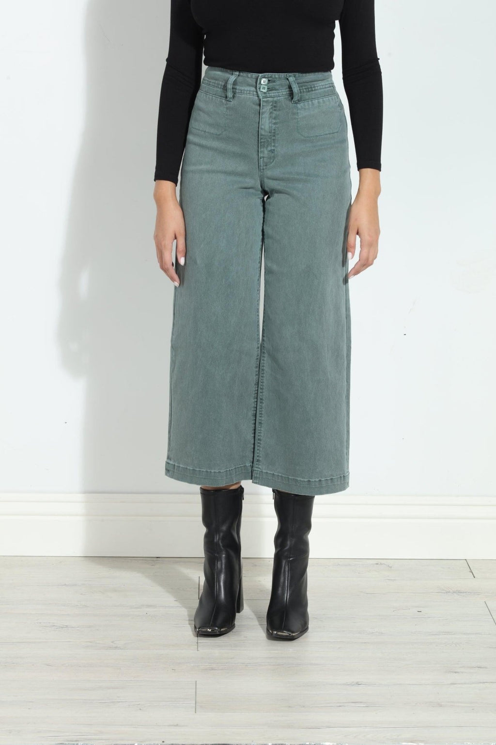 Unpublished Gemma Cropped  Pant- Seawater- FINAL SALE