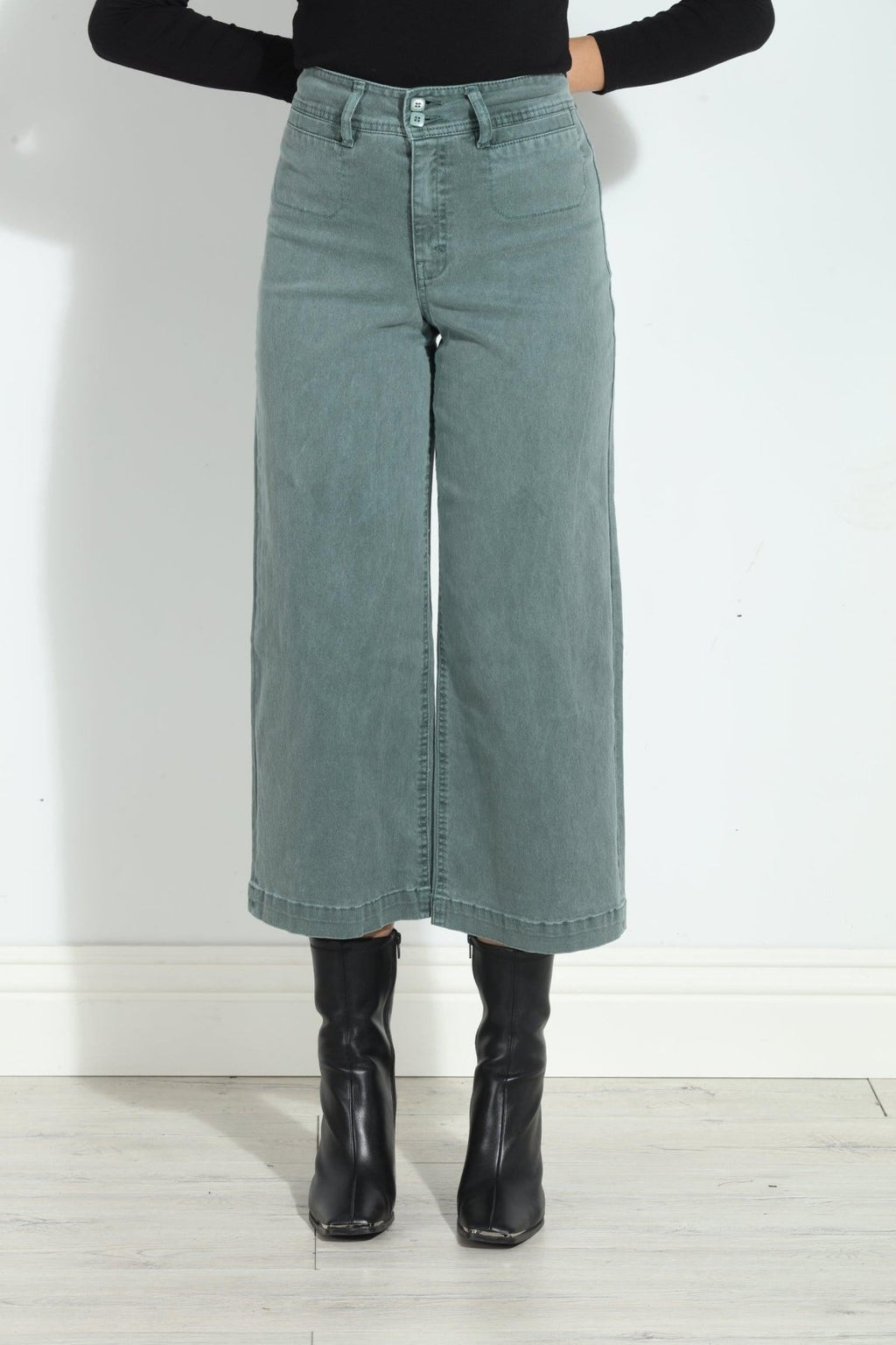 Unpublished Gemma Cropped  Pant- Seawater- FINAL SALE