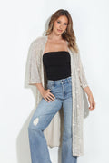 Ibiza Sequin Long Kimono Cover Up-BEST SELLER
