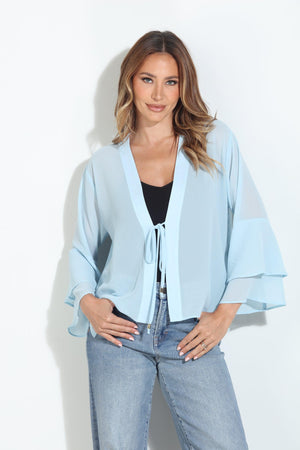Ice Bloom Boho Chiffon Jacket-FINAL SALE