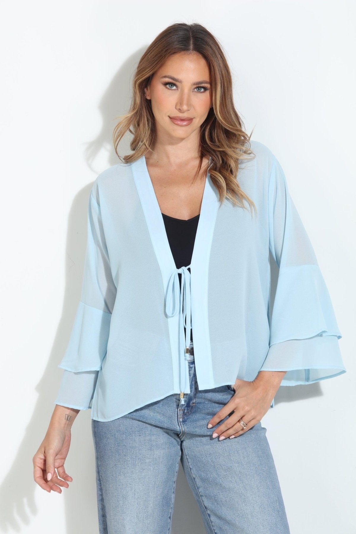 Ice Bloom Boho Chiffon Jacket-FINAL SALE