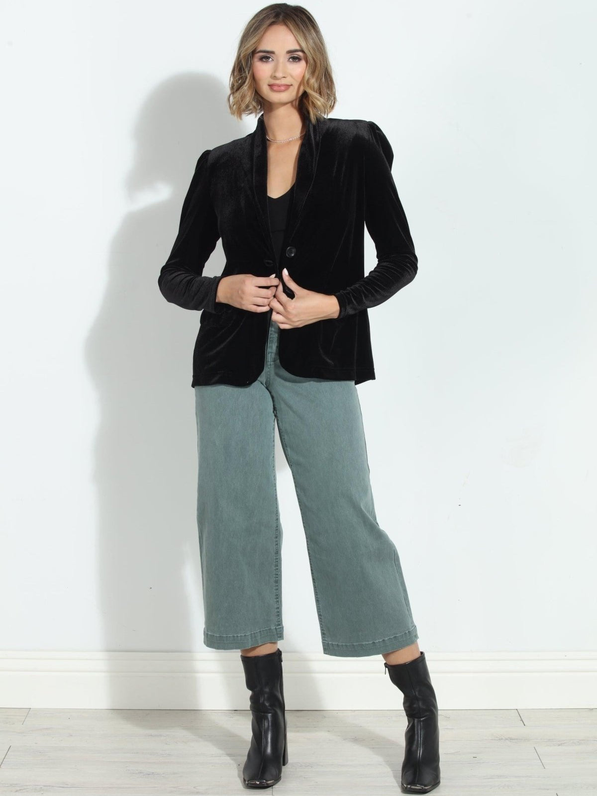 Unpublished Gemma Cropped  Pant- Seawater- FINAL SALE