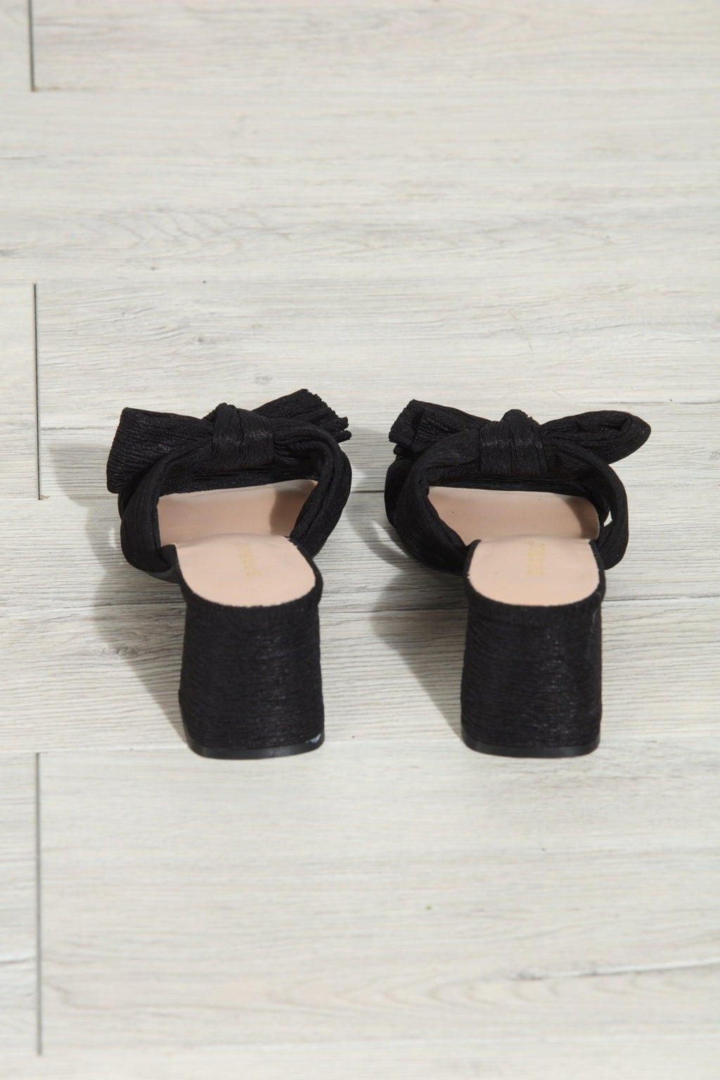 Vera Bow Heeled Sandal- Black