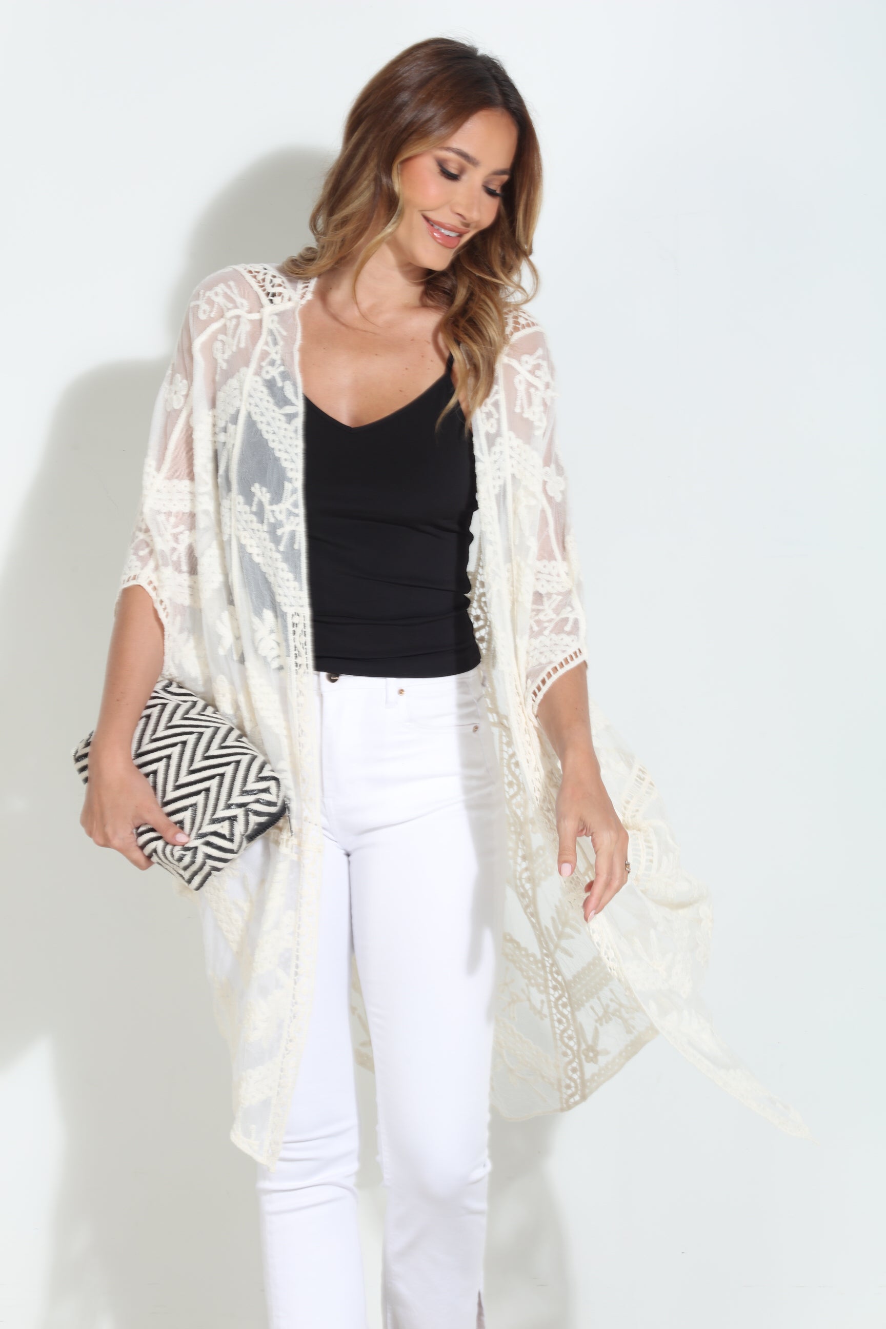 Kai Ivory Open Kimono-BEST SELLER
