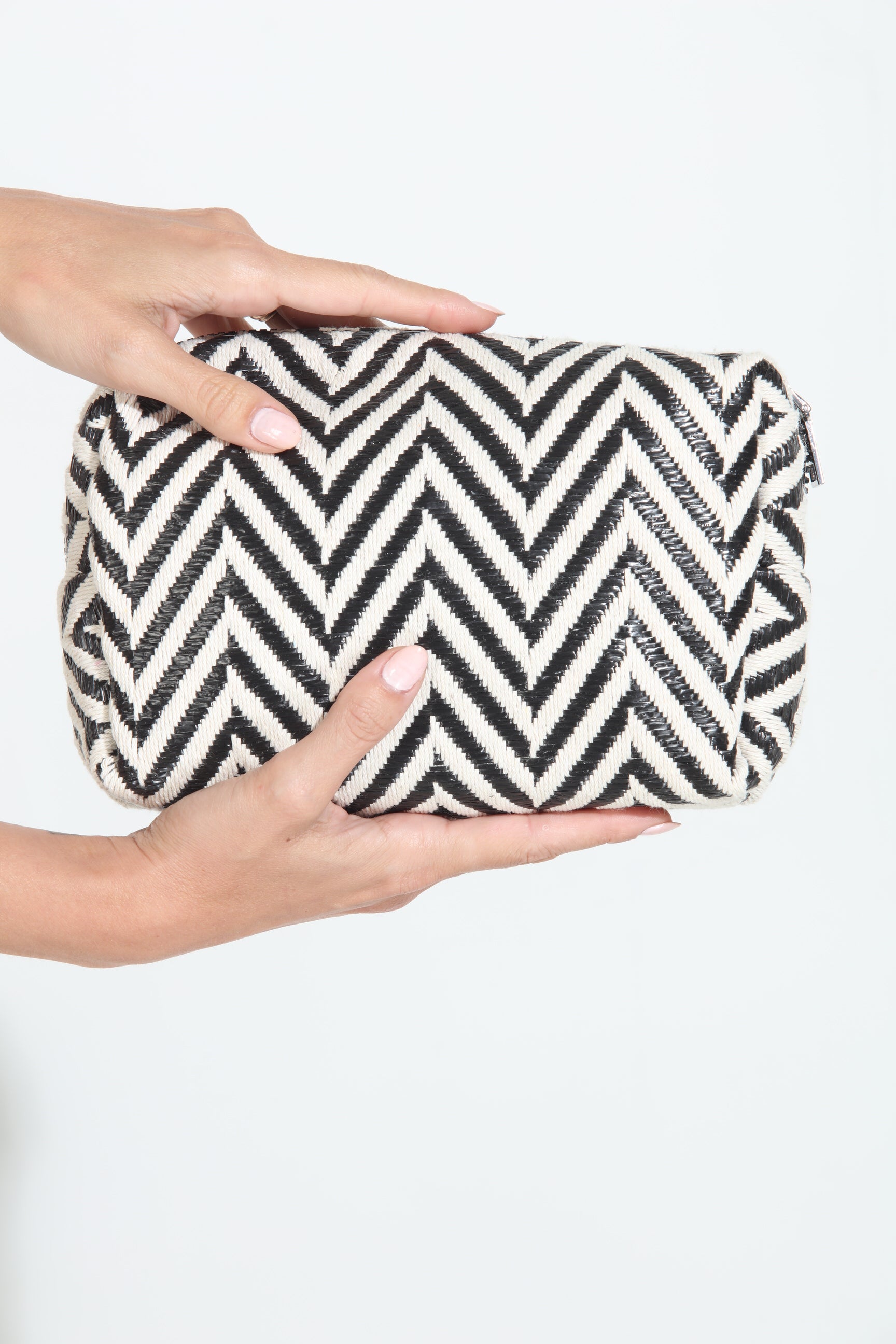 Woven Chevron Make-Up Bag
