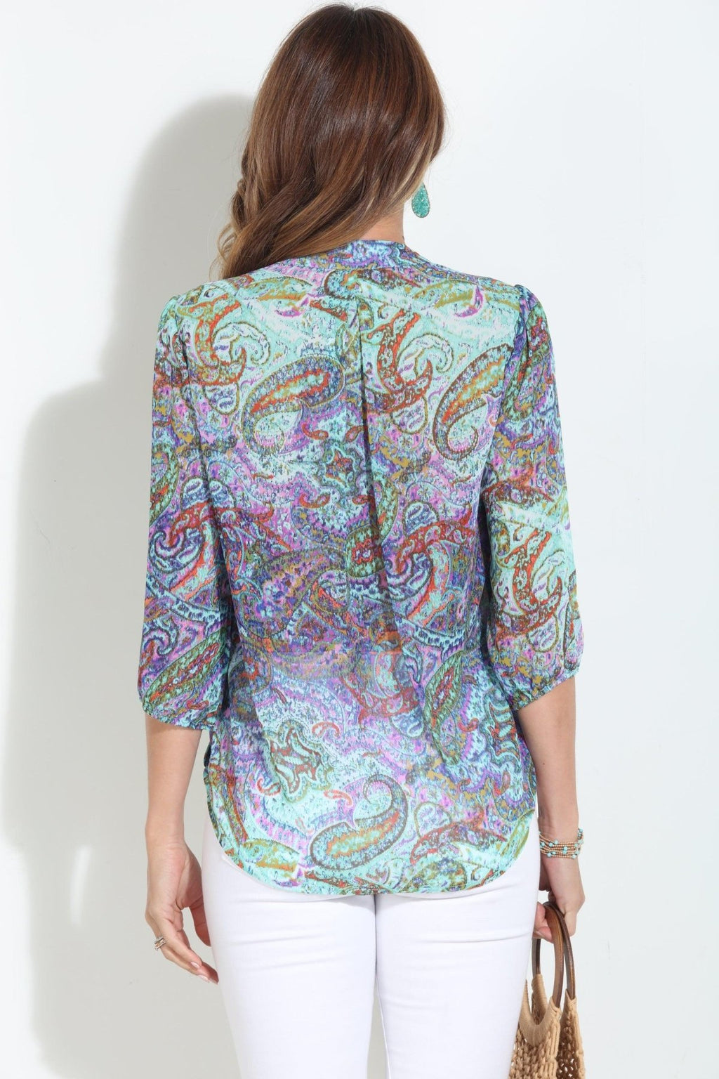 Arielle 3/4 Sleeve Surplice Blouse