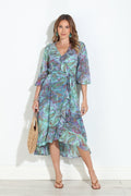 Arielle Chiffon Ruffle Wrap Dress-BEST SELLER