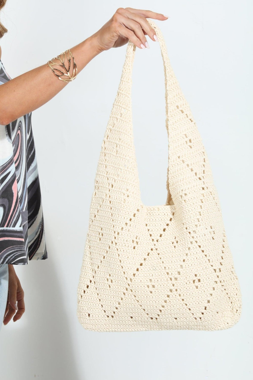 Thea Ivory Crochet Shoulder Bag-BEST SELLER