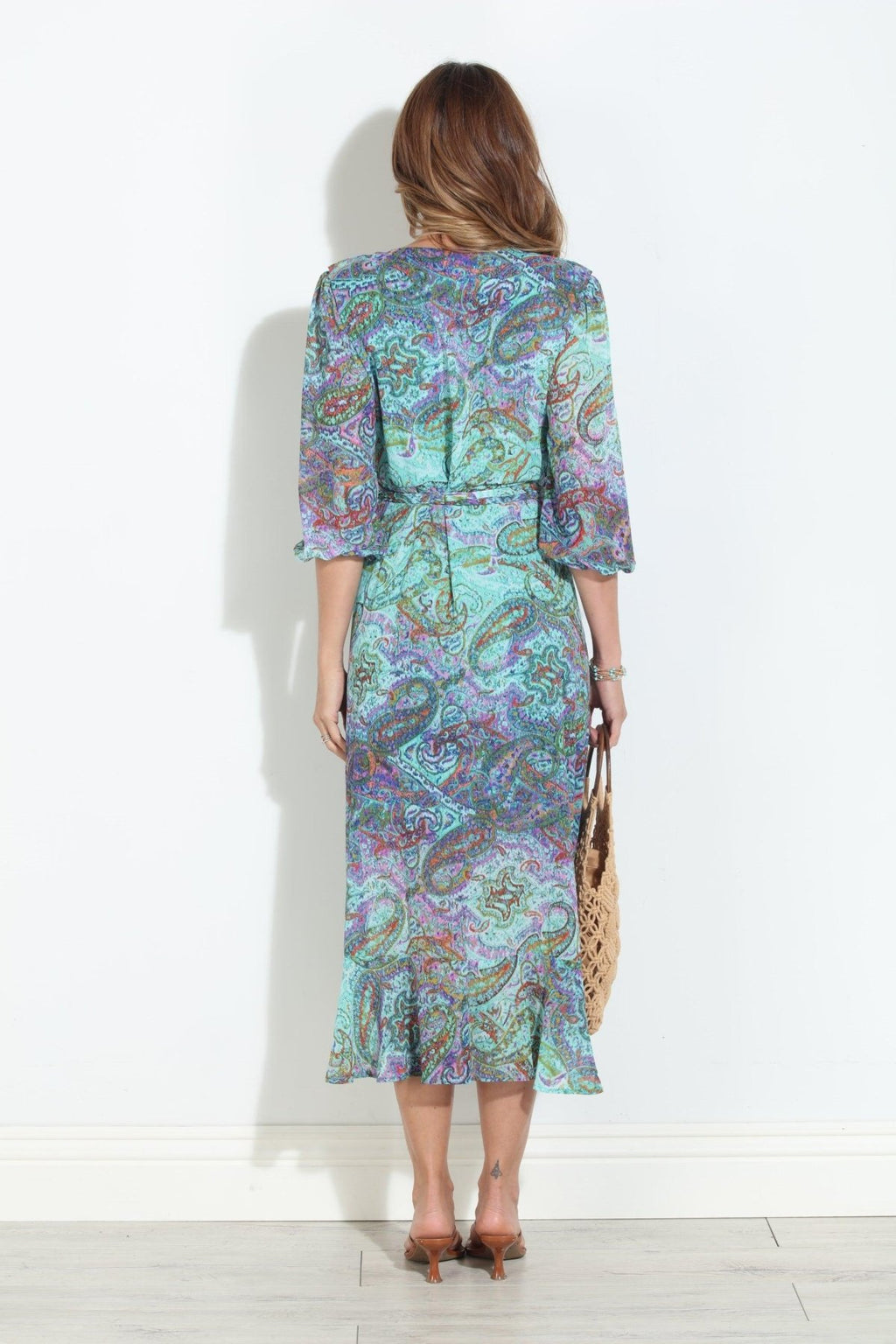 Arielle Chiffon Ruffle Wrap Dress-BEST SELLER