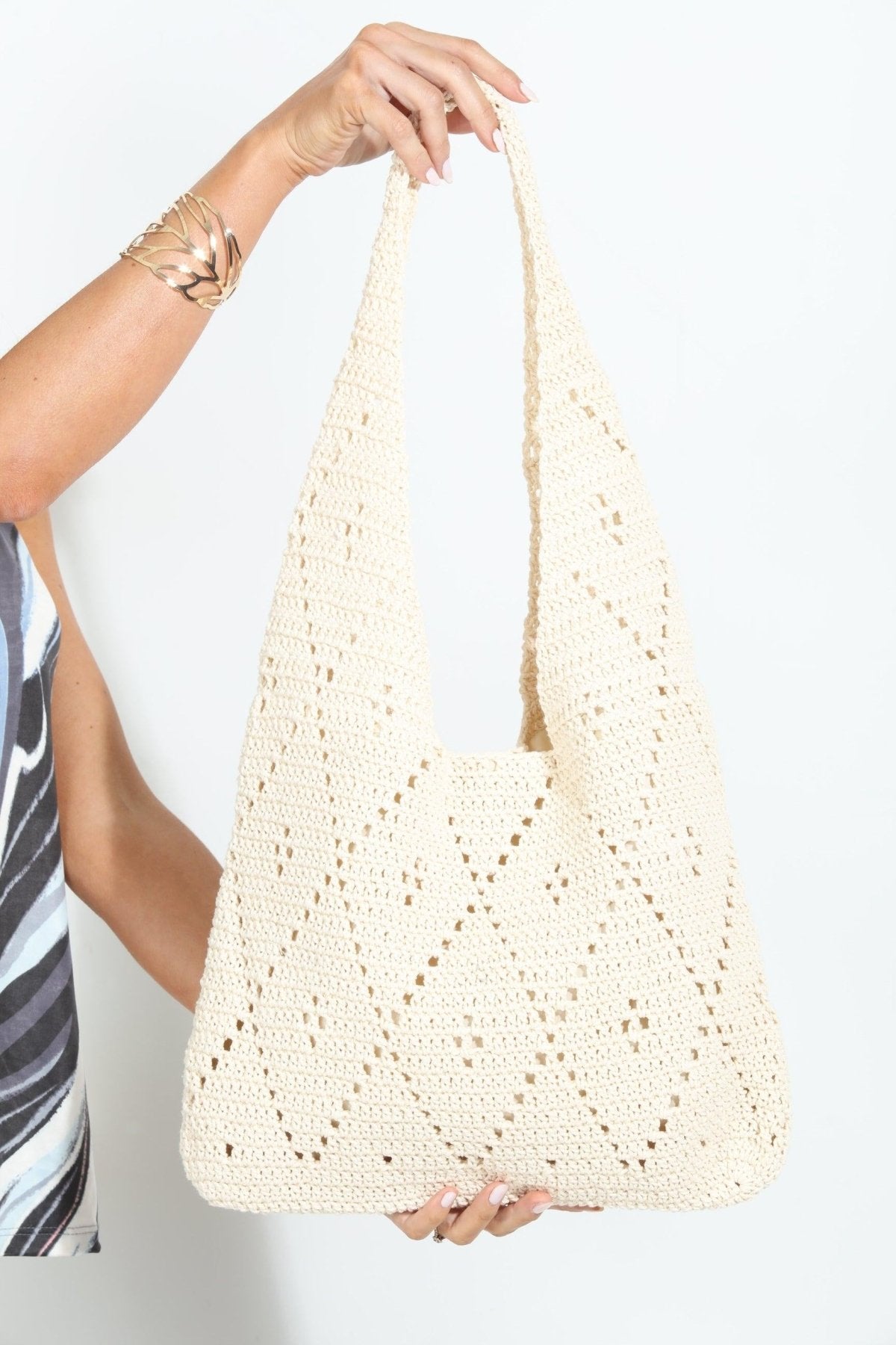 Thea Ivory Crochet Shoulder Bag-BEST SELLER