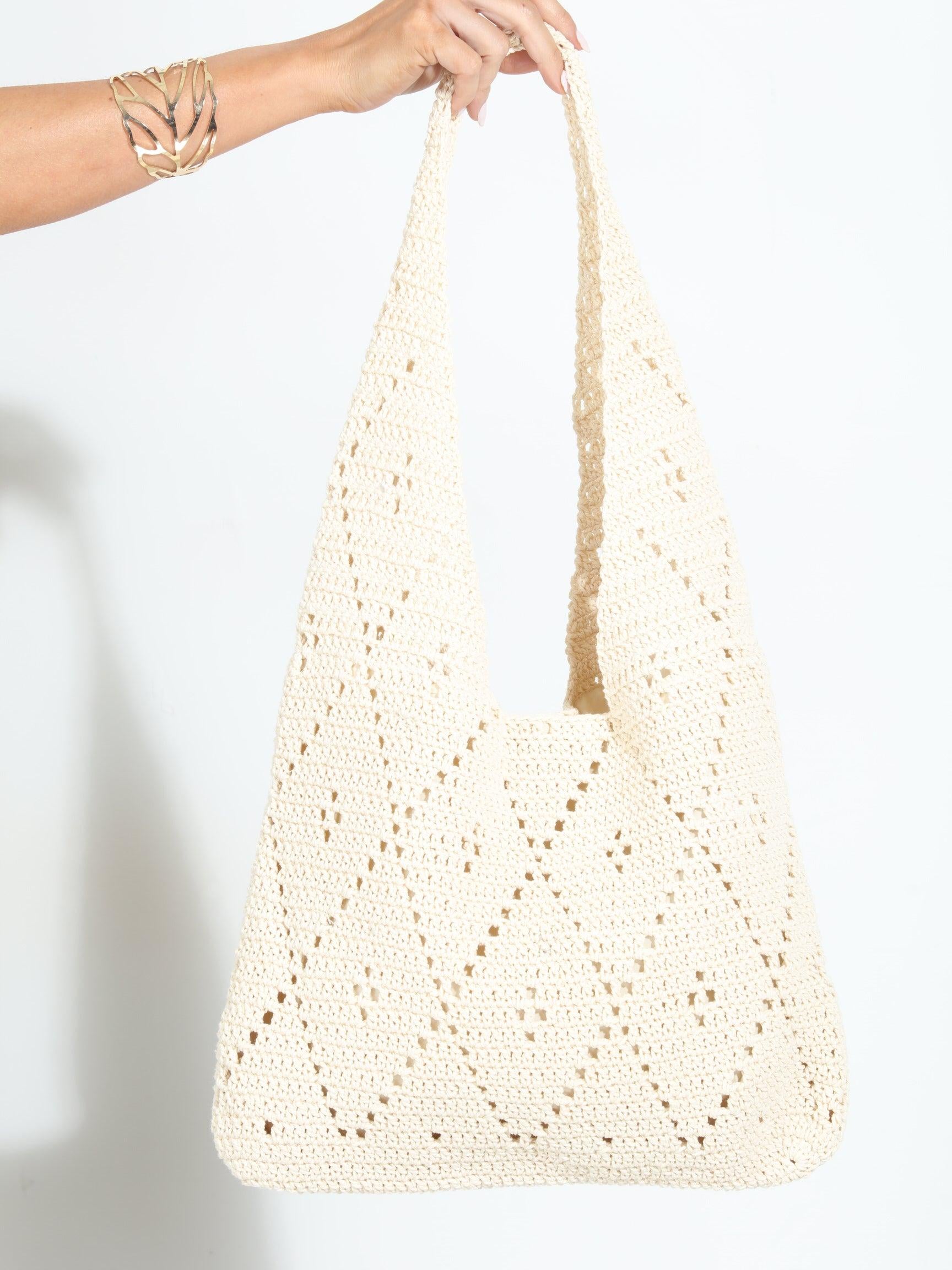 Thea Ivory Crochet Shoulder Bag-BEST SELLER