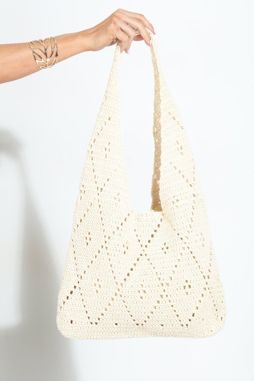 Thea Ivory Crochet Shoulder Bag-BEST SELLER