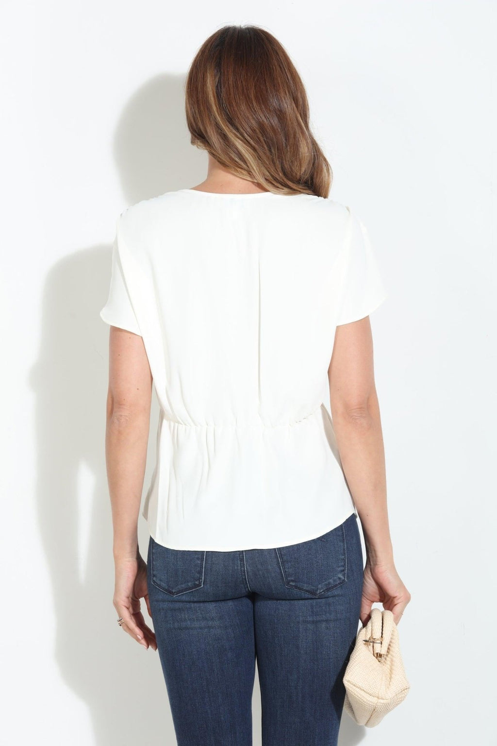 Ivory Politan Woven Twist Top-FINAL SALE