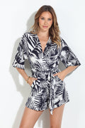 Caleta Kimono Sleeve Stretch Romper - BEST SELLER