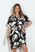 Maya Black and White Tunic