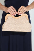 Soleil Crochet Wooden Clutch