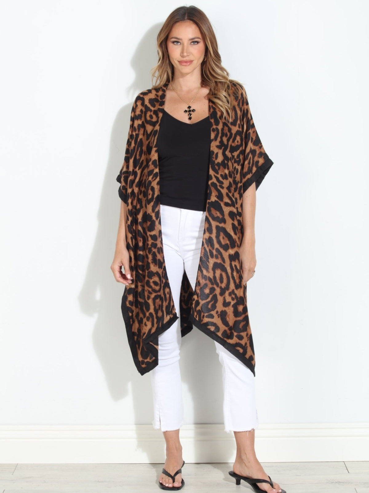 Leopard Print Kimono